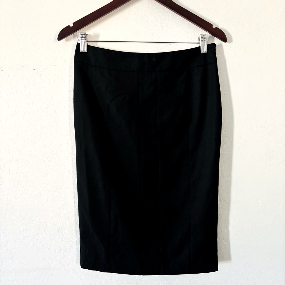 Diane Von Furstenberg‎ Classic Black Pencil Skirt Wool Size 4